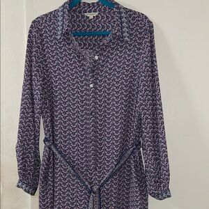 Max Studio Blue and Pink Patterned Jumpsuit w/pockets~